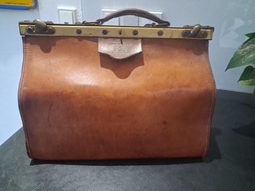 Antike leder arzttasche - leder,
