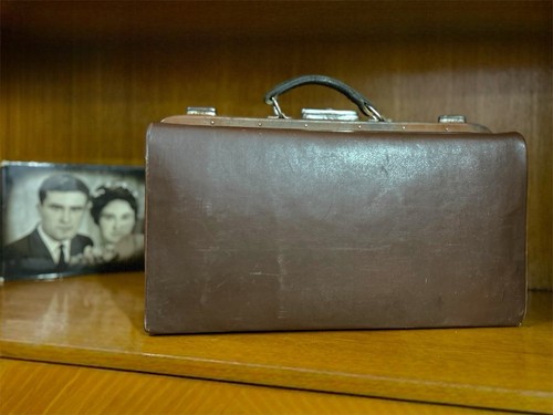 Vintage braune arzttasche - braune,
