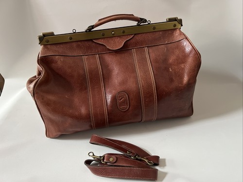 Alte leder arzttasche rotbraun - leder,